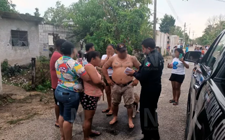 Intentan linchar a sujeto que atacó con un machete a su vecino