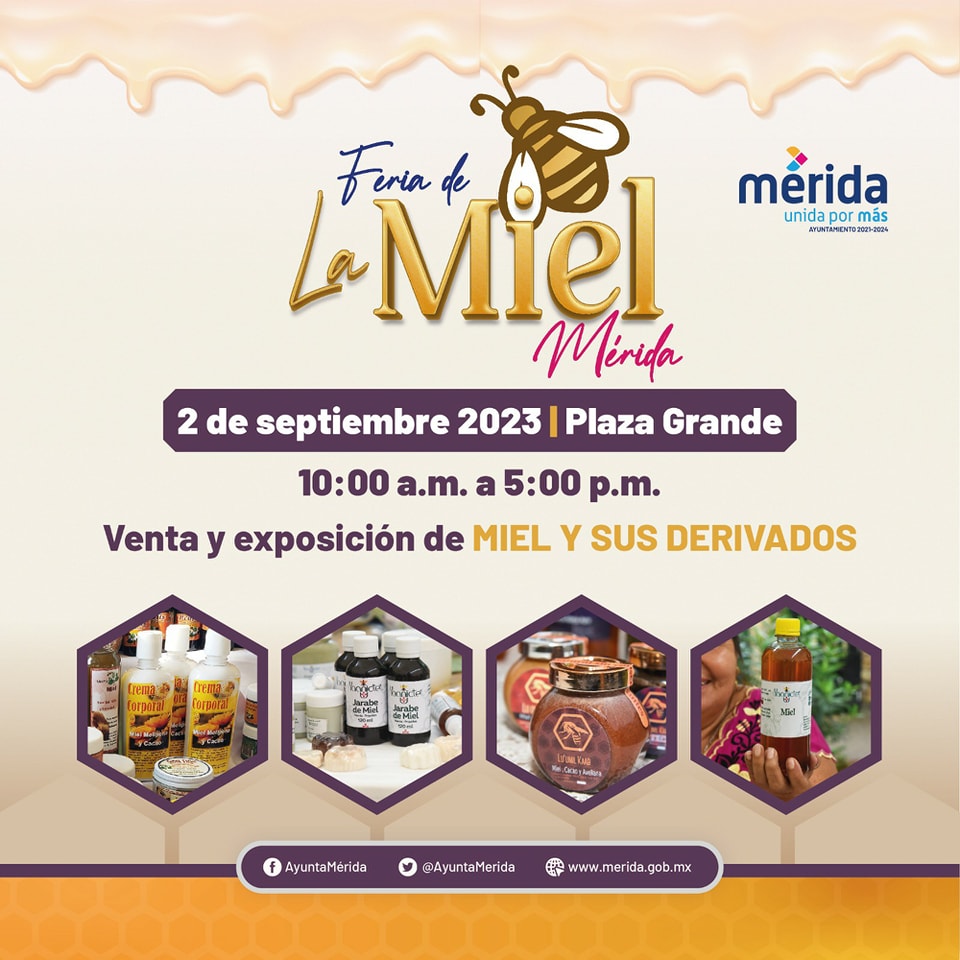 ¿Te gusta la miel? Acude a primera Feria de la Miel este sábado en Plaza Grande de Mérida