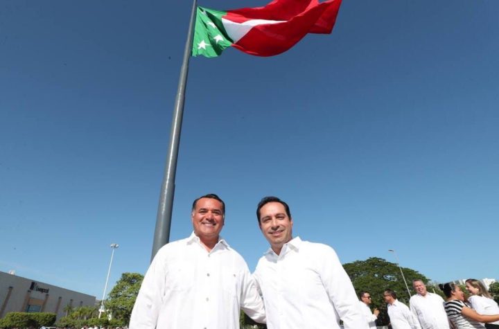 Por vez primera en los últimos 182 años, el Gobernador Mauricio Vila Dosal encabeza el izamiento de la bandera de Yucatán, que vuelve a ondear como símbolo de nuestra identidad