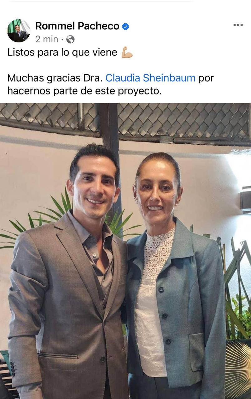 A Rommel Pacheco le gana la ambición, anuncia que se va a Morena