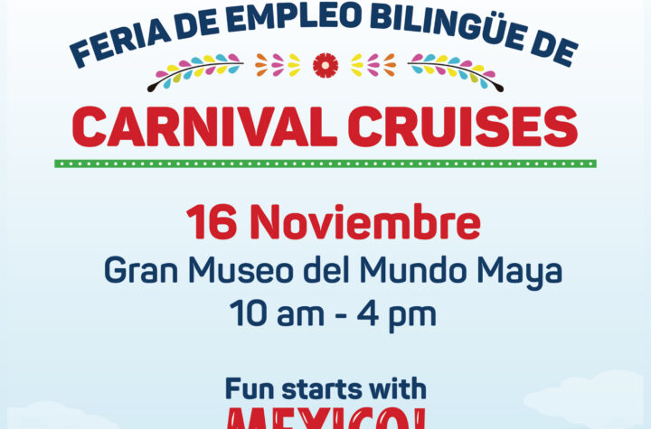 ¿Te gustaría trabajar en un crucero? Este jueves hay Feria de Empleo de Carnival Cruises