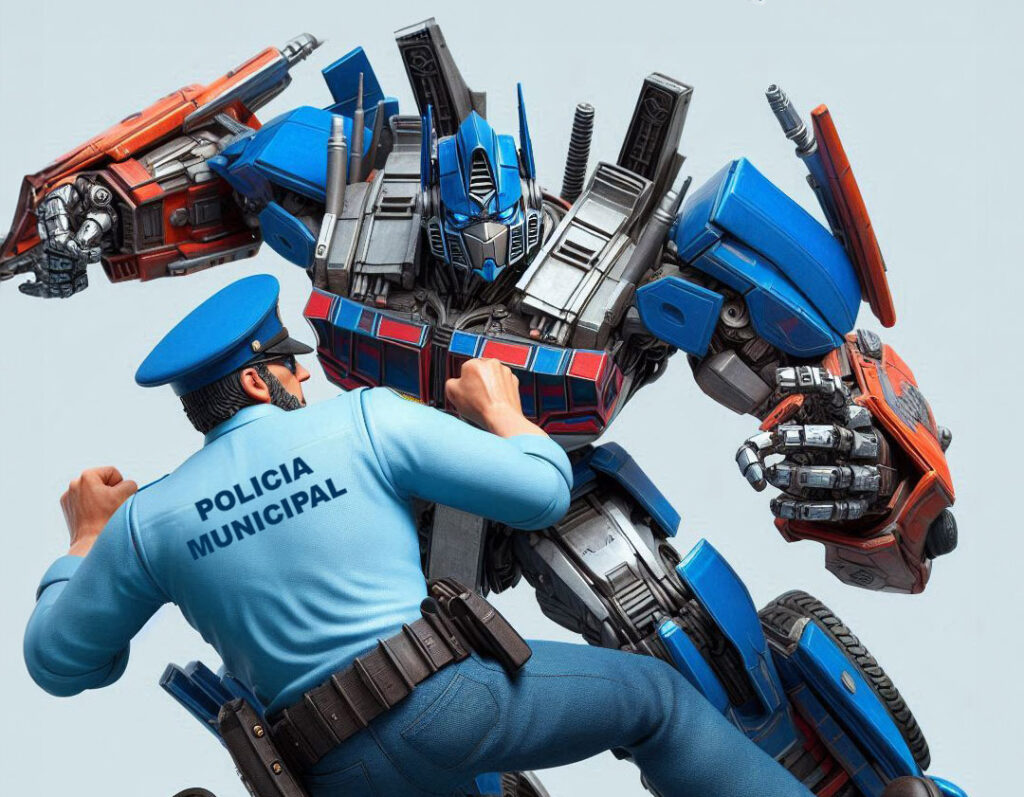 Optimus Prime se enfrenta a policía municipal más duro que Megatrón.