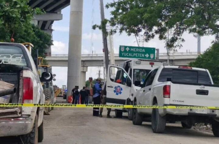 Trabajador muere tras caer de la construcción del viaducto elevado de Progreso