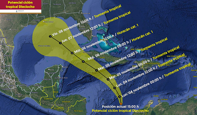 En los próximos días se formaría la Tormenta Tropical “Rafael”