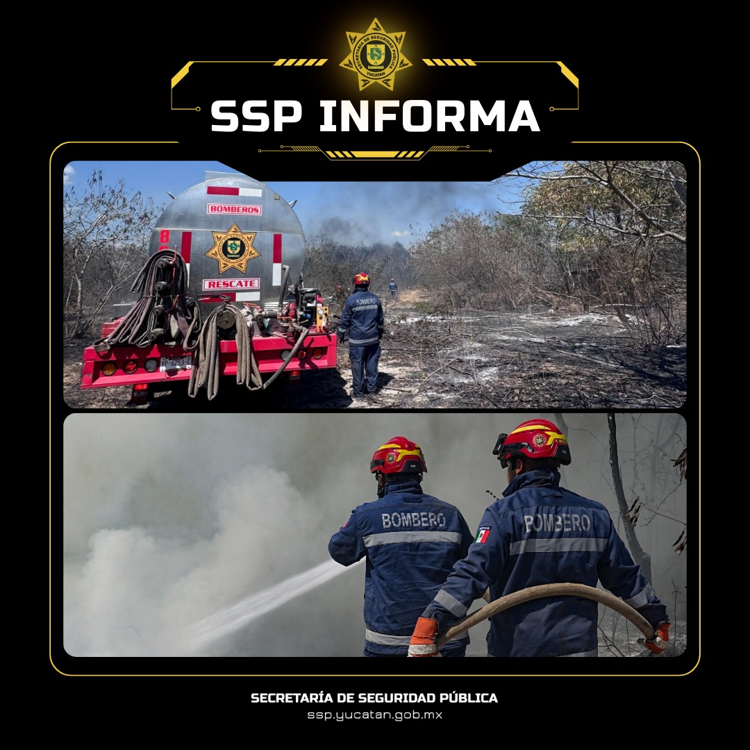 Incendio en terreno baldío de Susulá