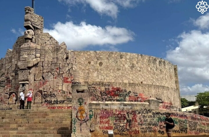 INAH informa que Monumento a la Patria requerirá restauración integral por pintas del 8M