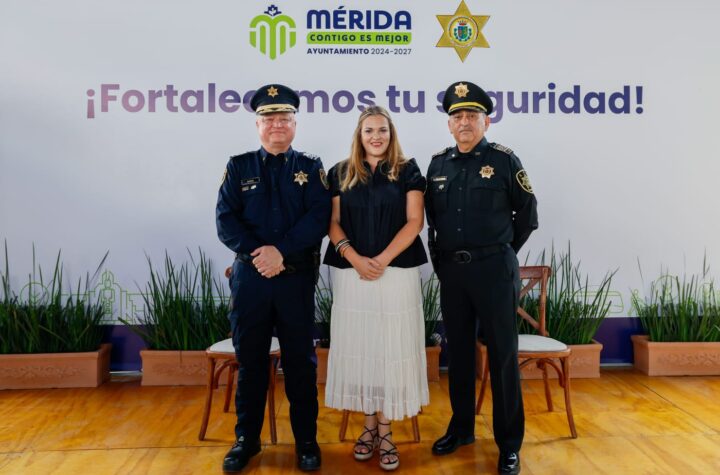 Nuestra policía es una institución fuerte, que cuida, protege y sirve a las y los meridanos: Cecilia Patrón