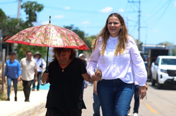 Inicia la construcción de casas para las familias afectadas por el incendio en San Luis Dzununcán: Cecilia Patrón
