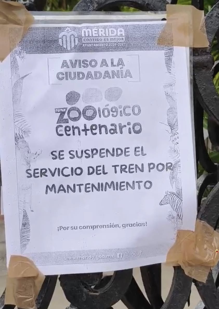 El trenecito del Centenario suspendió de manera indefinida su servicio y el Ayuntamiento de Mérida trabajará en su renovación.