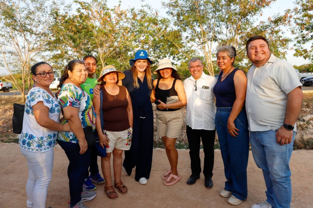 Cecilia Patrón supervisa avance del nuevo corredor verde de Mérida en Ciudad Caucel
