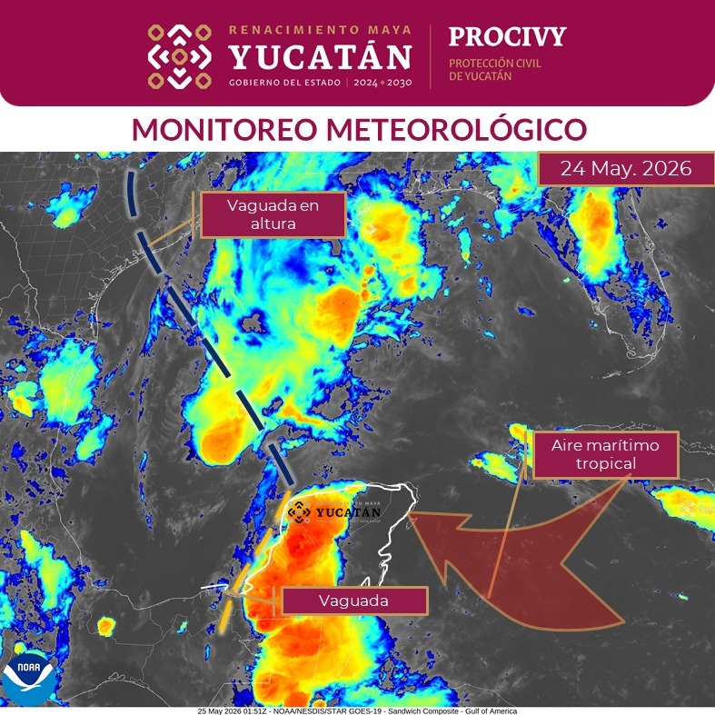 Llaman a prevenir ante incremento gradual de lluvias en Yucatán
