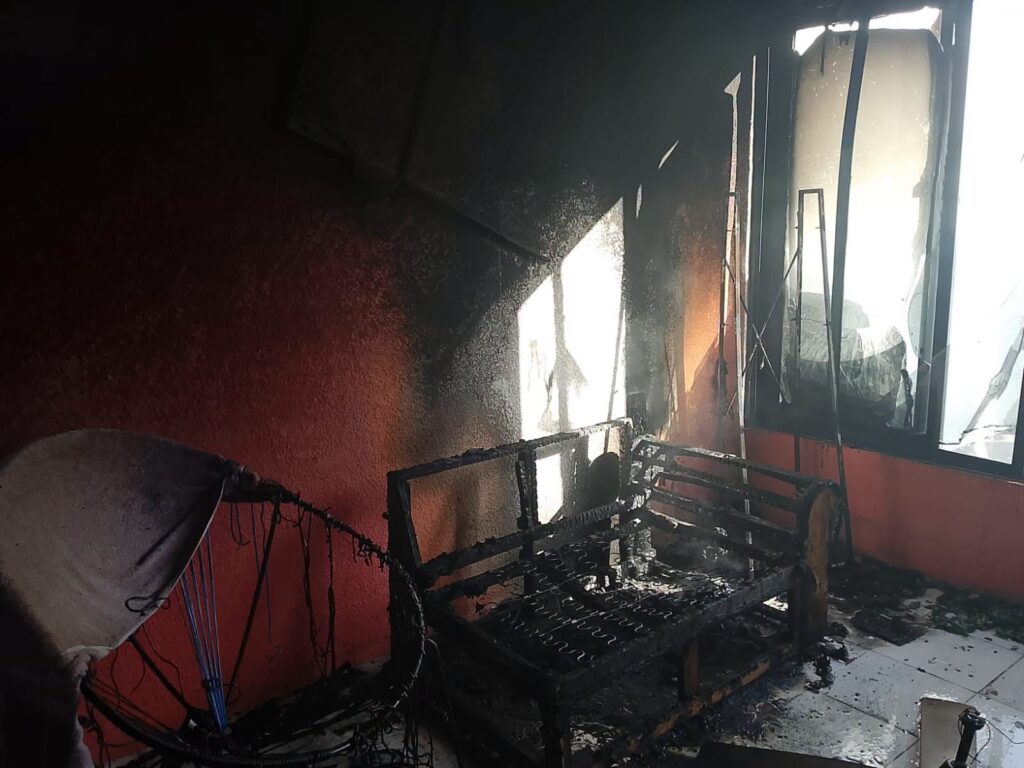 Atiende SSP incendio en vivienda de la colonia Obrera