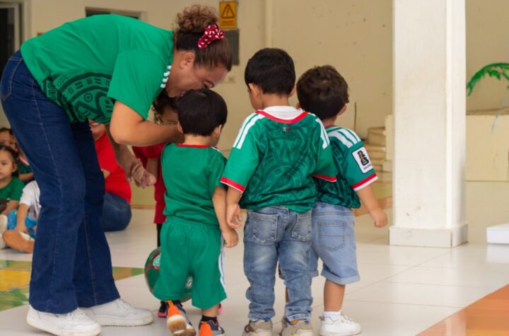 Niñas y niños de los Centros de Atención Infantil del Isstey viven emoción del fútbol