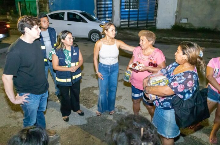 Ayuntamiento de Mérida atiende a familias afectadas por incendio en asentamiento del sur de la ciudad.