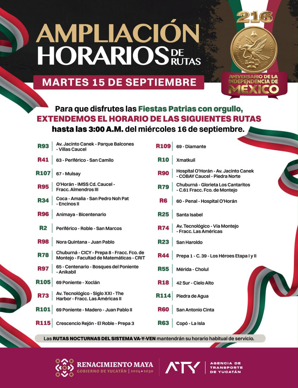 INFORMACIÓN DE MOVILIDAD POR LAS FIESTAS PATRIAS