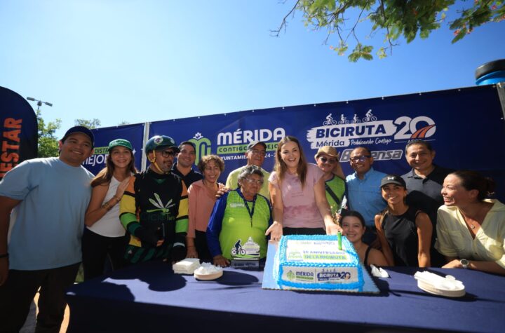 Cecilia Patrón celebra 20 años de la Bici-Ruta: un espacio de convivencia, movilidad y comunidad para las familias meridanas.