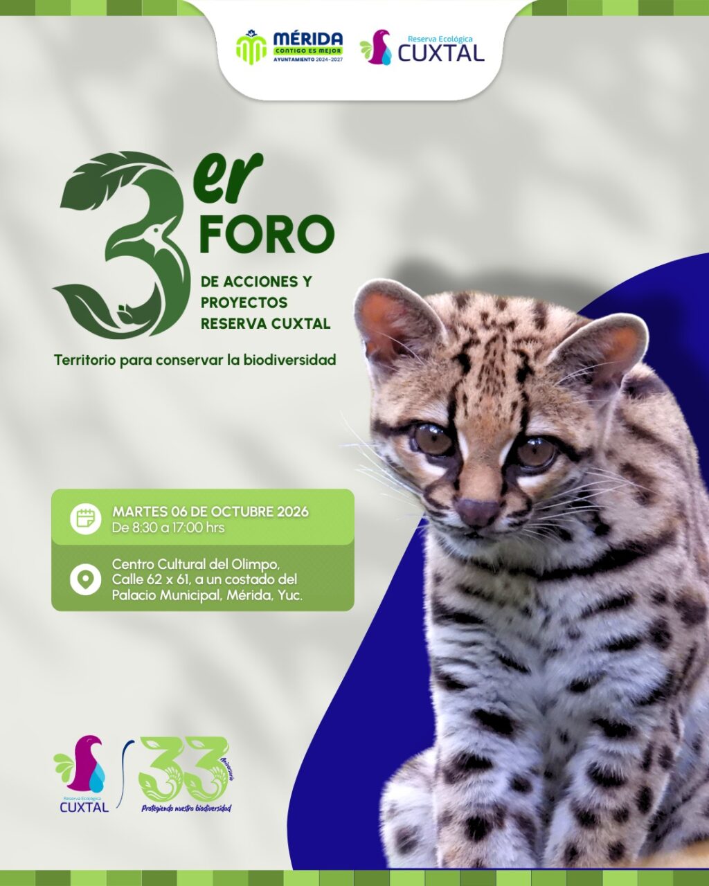 Reserva Cuxtal realizará el 3er Foro de Acciones y Proyectos “Territorio para conservar la biodiversidad”.
