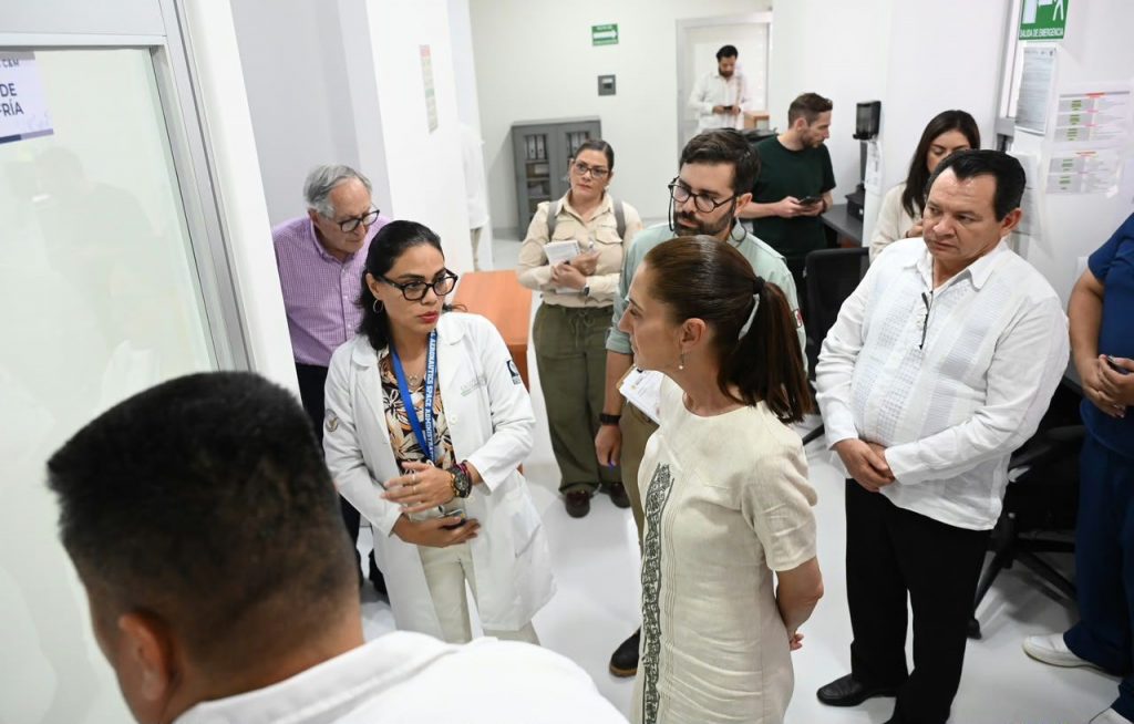El O’Horán y dos hospitales más ya son IMSS-Bienestar; otros cinco se suman en enero: Sheinbaum y Díaz Mena revisan el avance en Yucatán
